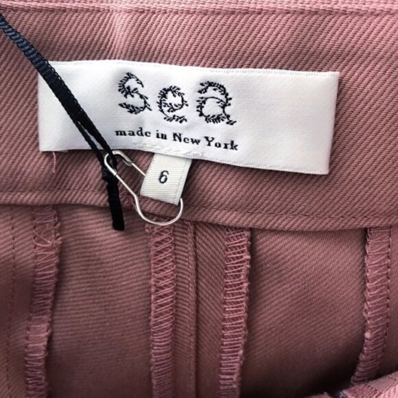 Sea New York Mauve Pink High Waist Wide Leg Sailor Pants - Picture 8 of 11